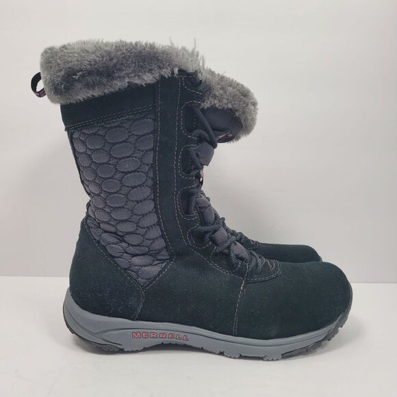 Merrell Shoes - Merrell Women's Black Waterproof Outdoor Cold Weather Boots J164954C US Size 6